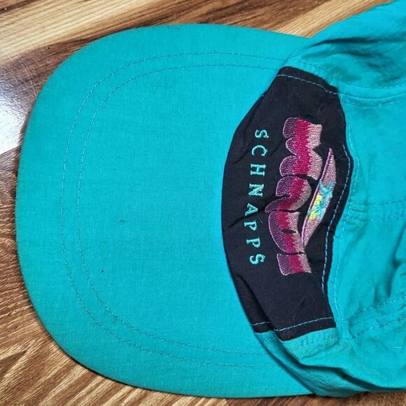 Vintage‎ 90s Maui Schnapps Adjustable Cap Teal  Retro Fresh Prince 100% Nylon - Picture 11 of 11